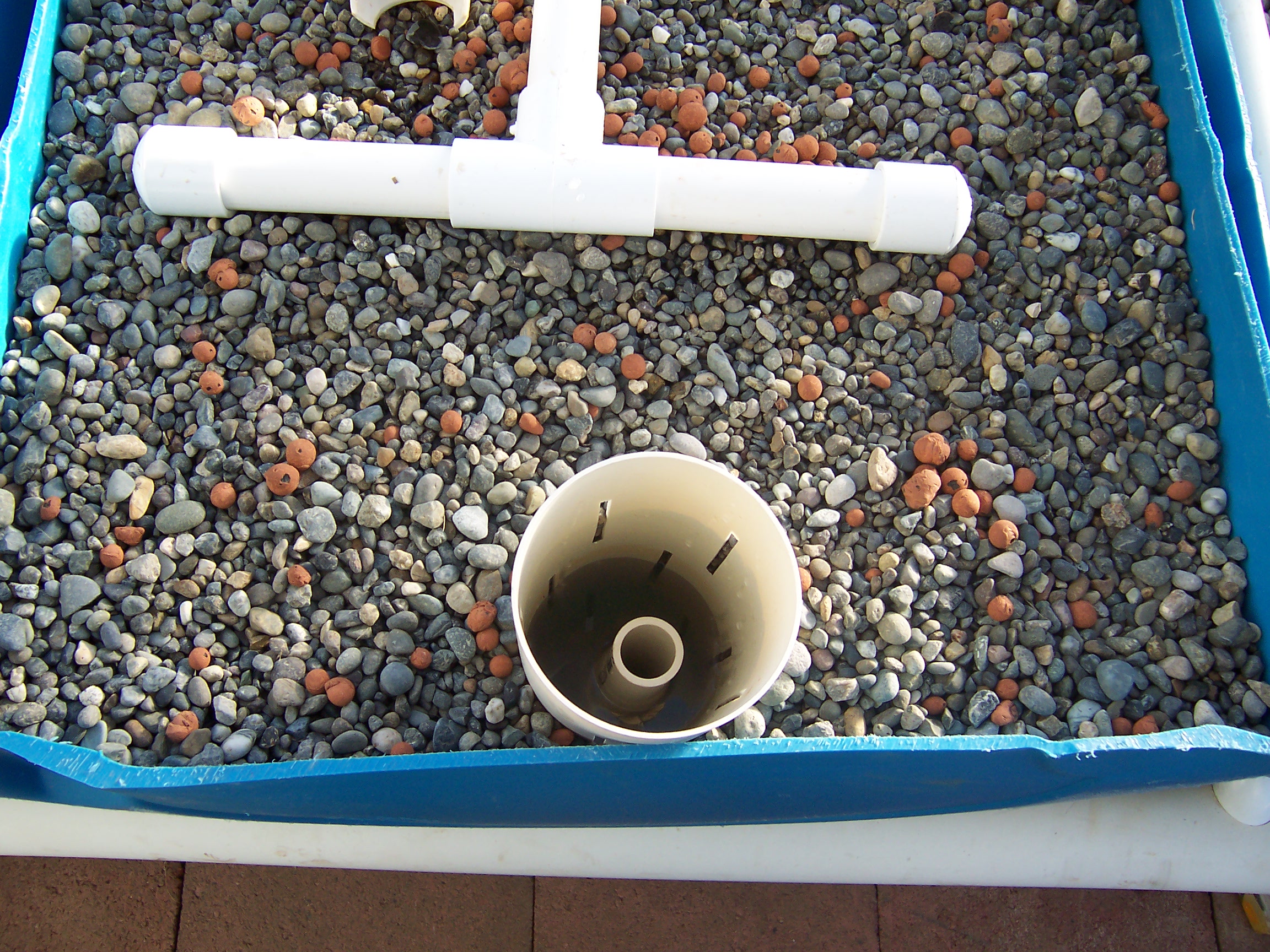 Aquaponics plumbing: Standpipe inside outer pipe
